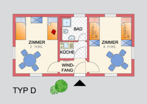 Bungalow Typ A Schullandheim Hinterste Mühle