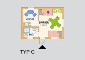 Bungalow Typ C Schullandheim Hinterste Mühle